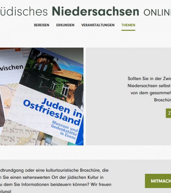 Website Jüdisches Niedersachsen